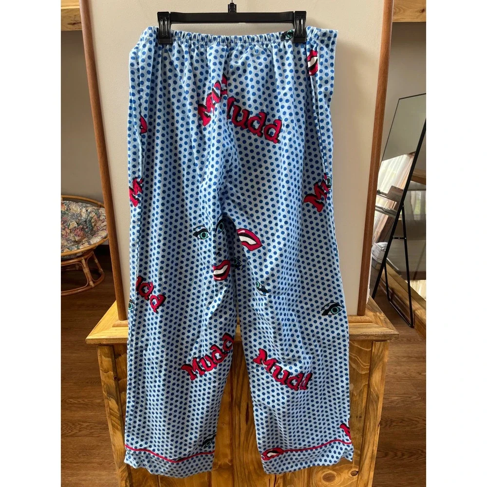 Mudd Pajama Set Girls XL Blue Polka Dot NWT Y2K Graphic 2pc Sleepwear